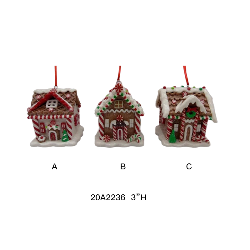 Clay Dough Holiday Gingerbread House Ornament Set