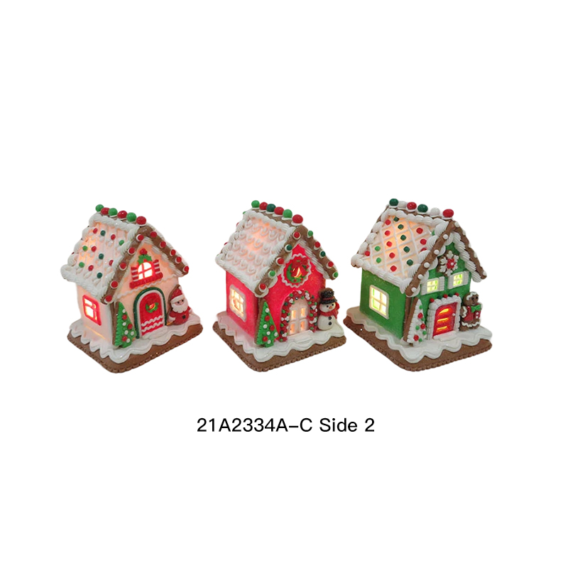 Lighted Clay Dough Holiday Gingerbread House Set