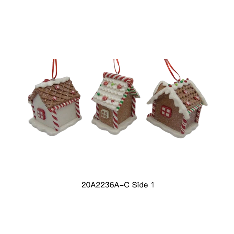 Clay Dough Holiday Gingerbread House Ornament Set