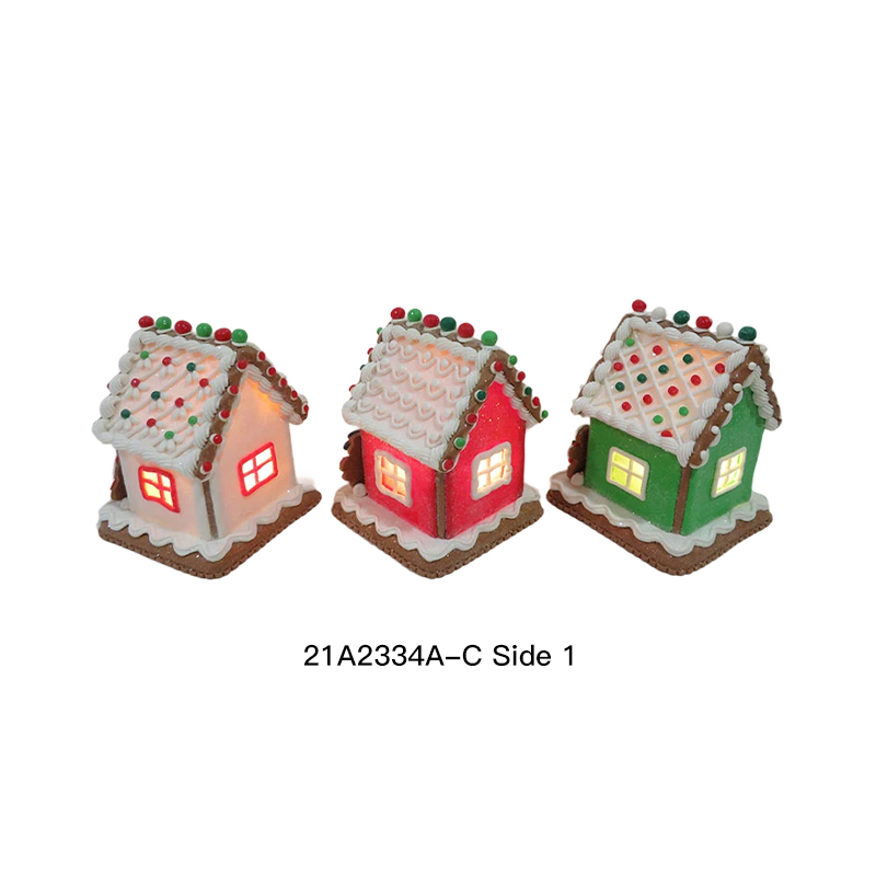Lighted Clay Dough Holiday Gingerbread House Set
