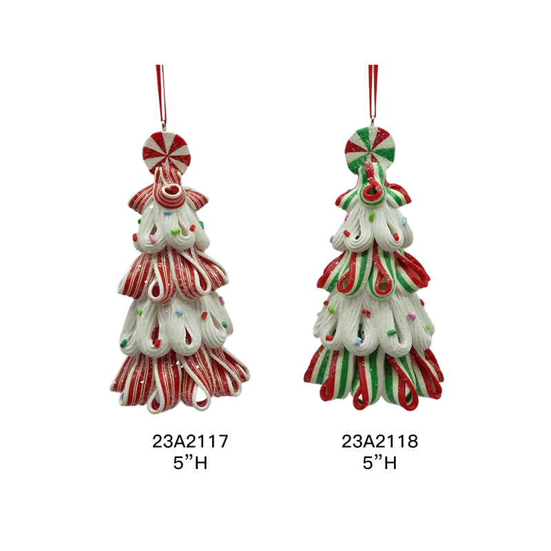 Clay Dough Holiday Candy Tree Ornament Set
